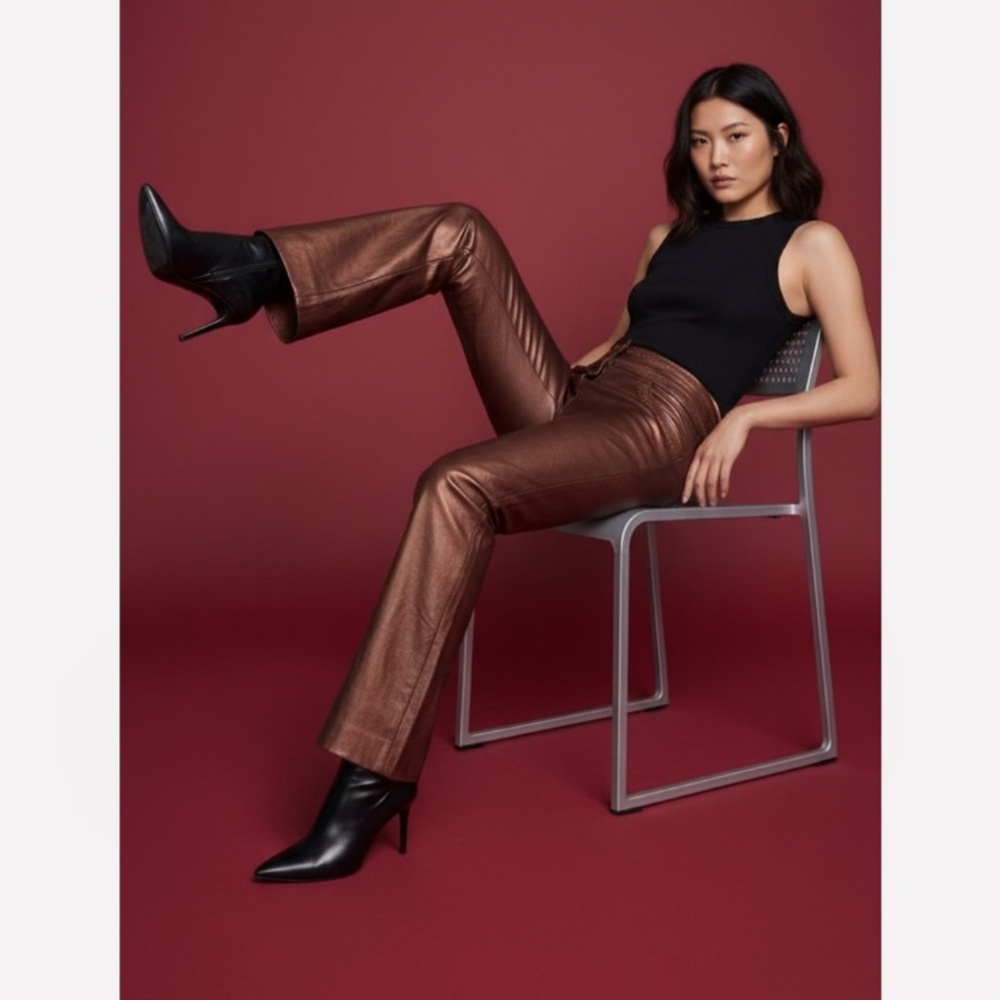 Vintage cache genuine leather pants